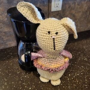 Hotsie Totsie Bunny Crochet Plushie 15 Inches, Christmas Stocking Ready